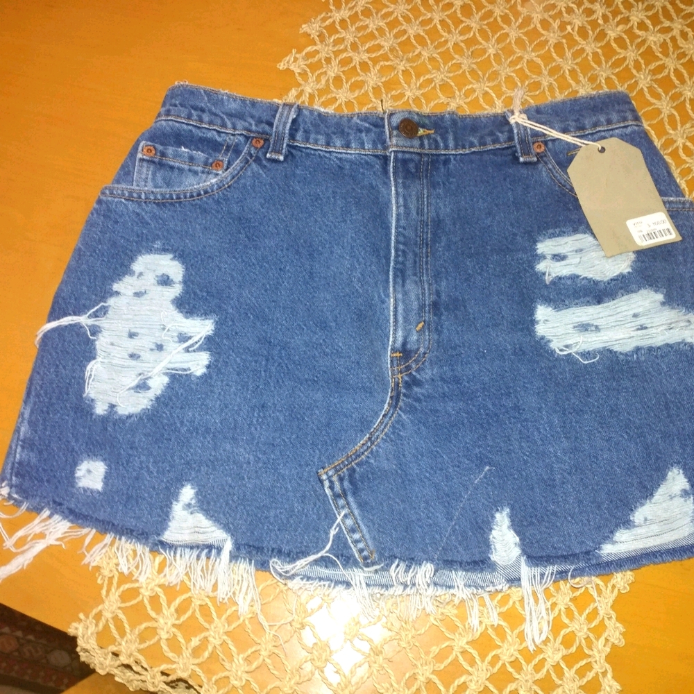 BRAND NEW VINTAGE FURST OF IT'S KIND JEAN SKIRT